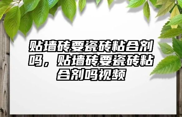 貼墻磚要瓷磚粘合劑嗎，貼墻磚要瓷磚粘合劑嗎視頻