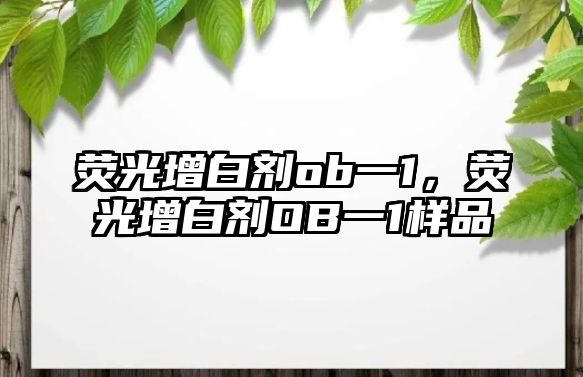 熒光增白劑ob一1，熒光增白劑OB一1樣品