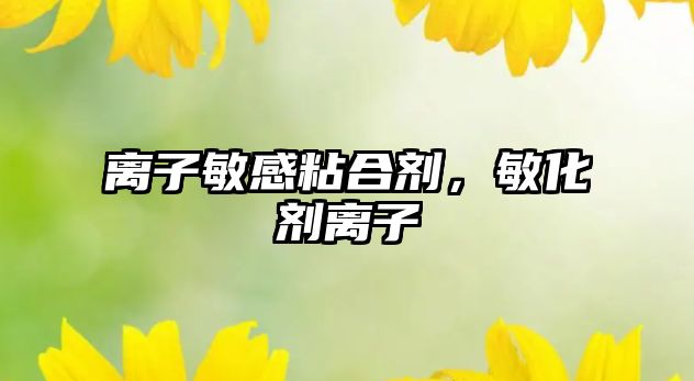 離子敏感粘合劑，敏化劑離子