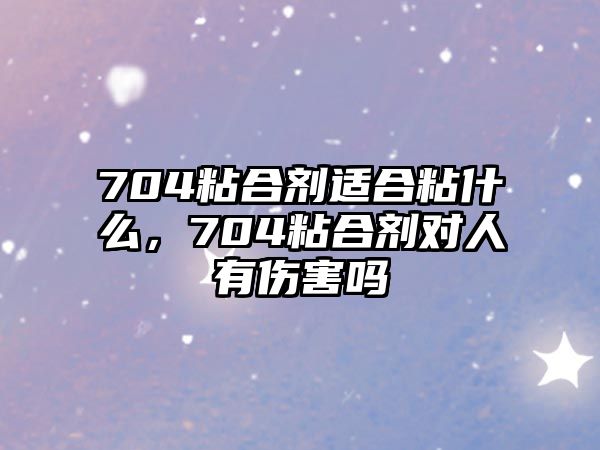 704粘合劑適合粘什么，704粘合劑對人有傷害嗎