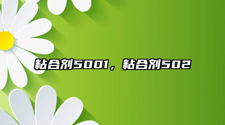 粘合劑5001，粘合劑502