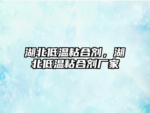 湖北低溫粘合劑，湖北低溫粘合劑廠(chǎng)家