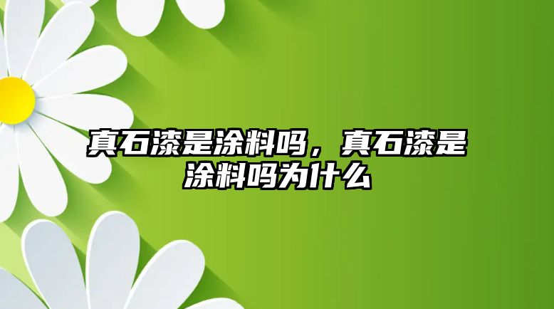 真石漆是涂料嗎，真石漆是涂料嗎為什么