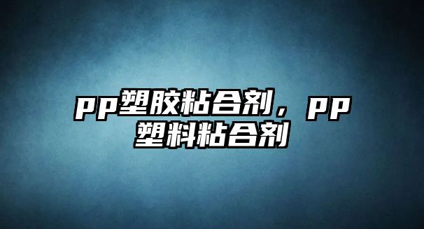 pp塑膠粘合劑，pp塑料粘合劑