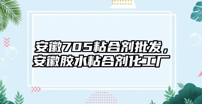 安徽705粘合劑批發(fā)，安徽膠水粘合劑化工廠(chǎng)