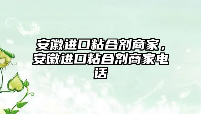 安徽進(jìn)口粘合劑商家，安徽進(jìn)口粘合劑商家電話(huà)