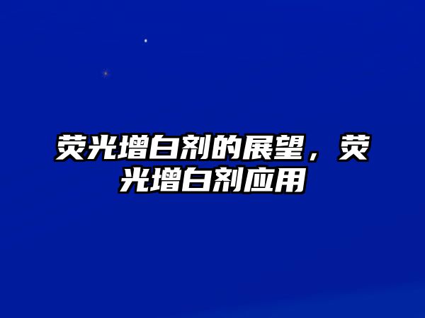 熒光增白劑的展望，熒光增白劑應(yīng)用