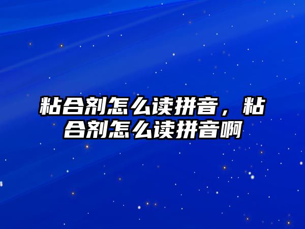 粘合劑怎么讀拼音，粘合劑怎么讀拼音啊