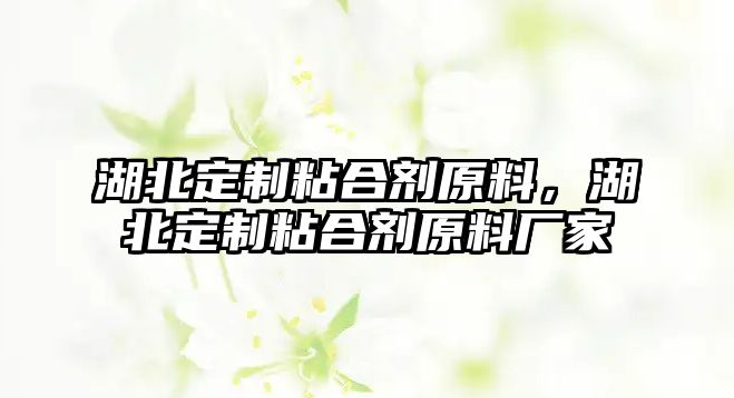 湖北定制粘合劑原料，湖北定制粘合劑原料廠(chǎng)家