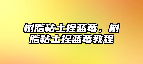 樹(shù)脂粘土捏藍莓，樹(shù)脂粘土捏藍莓教程