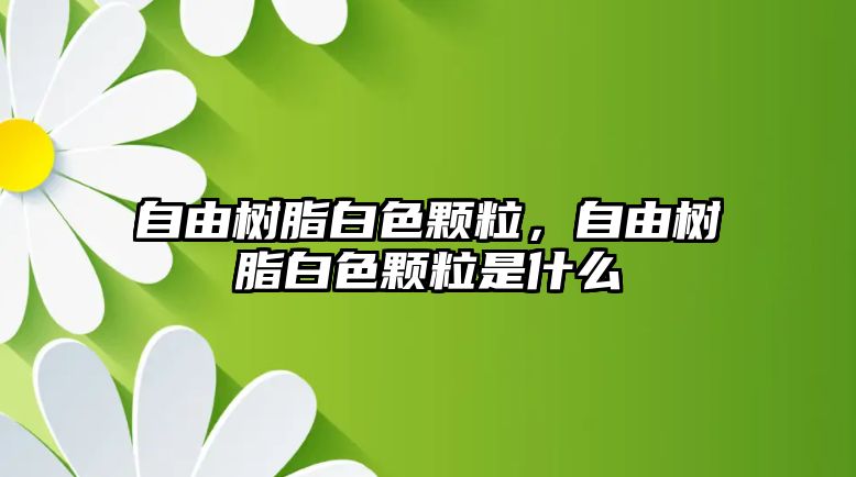 自由樹(shù)脂白色顆粒，自由樹(shù)脂白色顆粒是什么