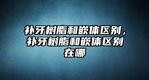 補牙樹脂和嵌體區(qū)別，補牙樹脂和嵌體區(qū)別在哪